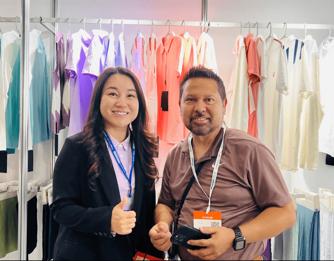 Golf wear presentation at trade show